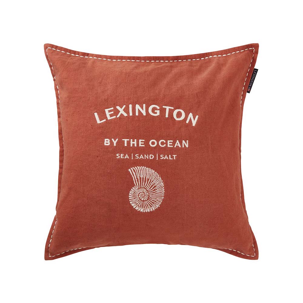 Lexington Logo Embroidered Linen Cotton Kuddfodral